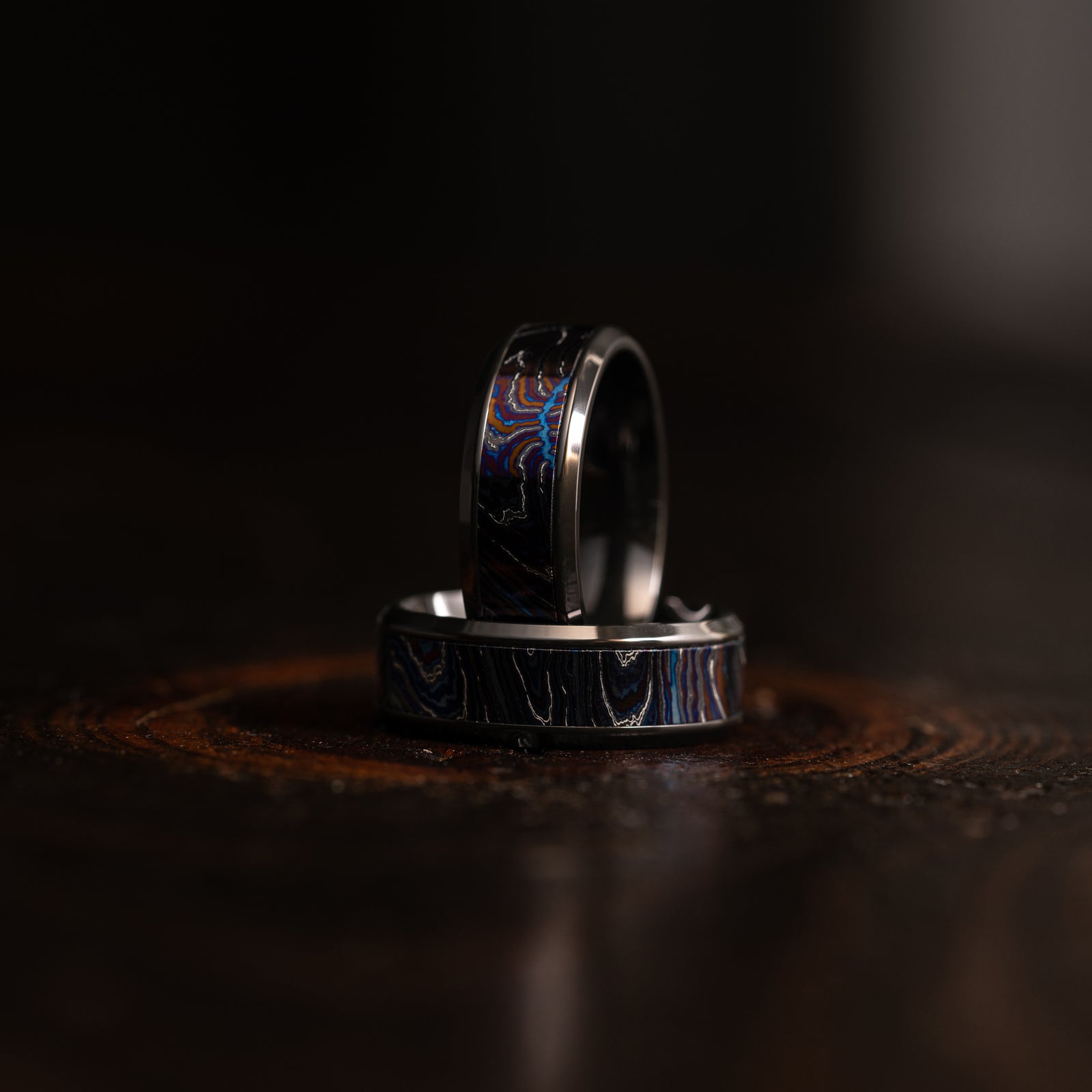 "Eclipse Mokume" Titanium Mokume x Black Zirconium