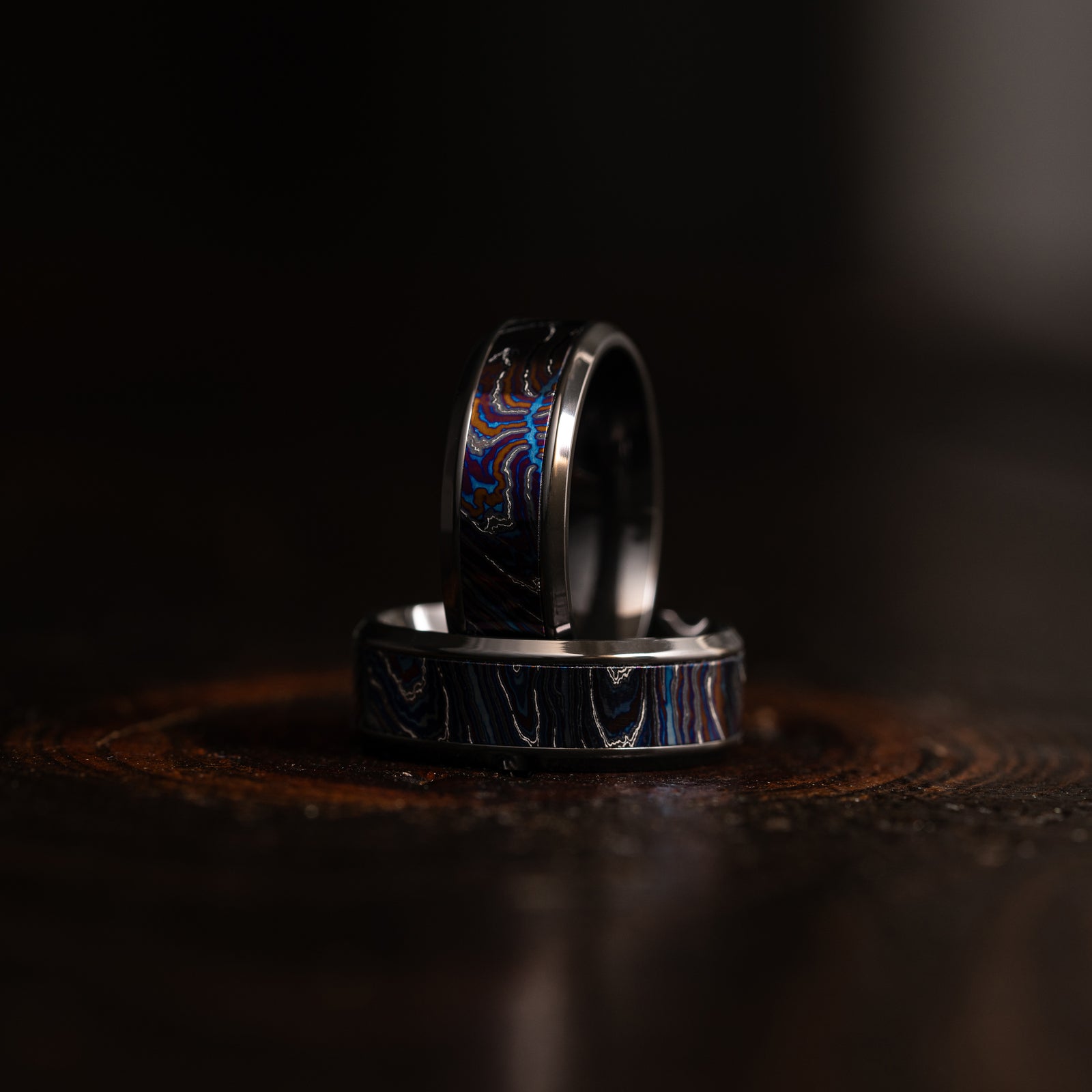 "Eclipse Mokume" Titanium Mokume x Black Zirconium