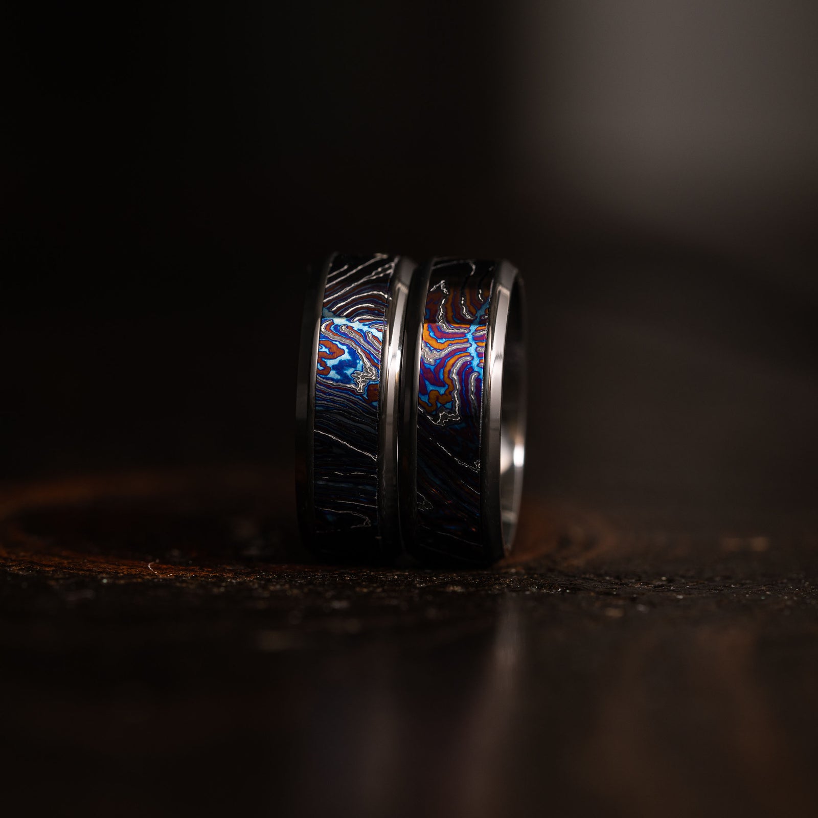 "Eclipse Mokume" Titanium Mokume x Black Zirconium