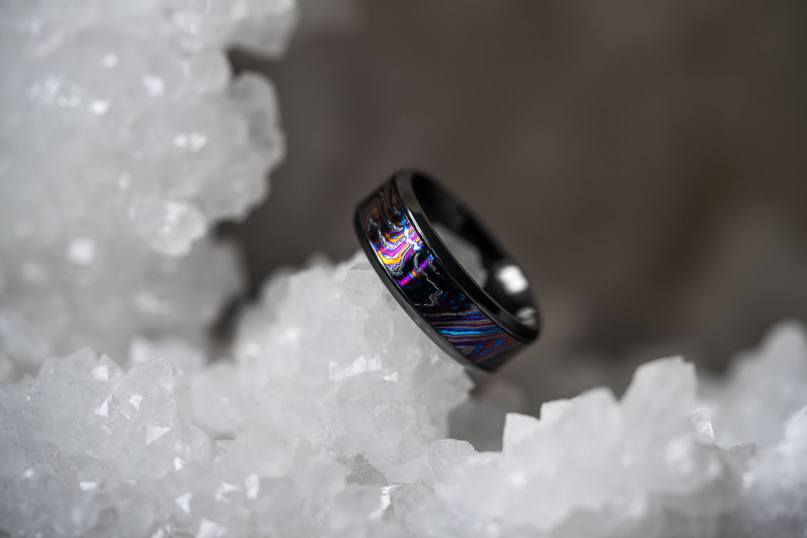 "Eclipse Mokume" Titanium Mokume x Black Zirconium