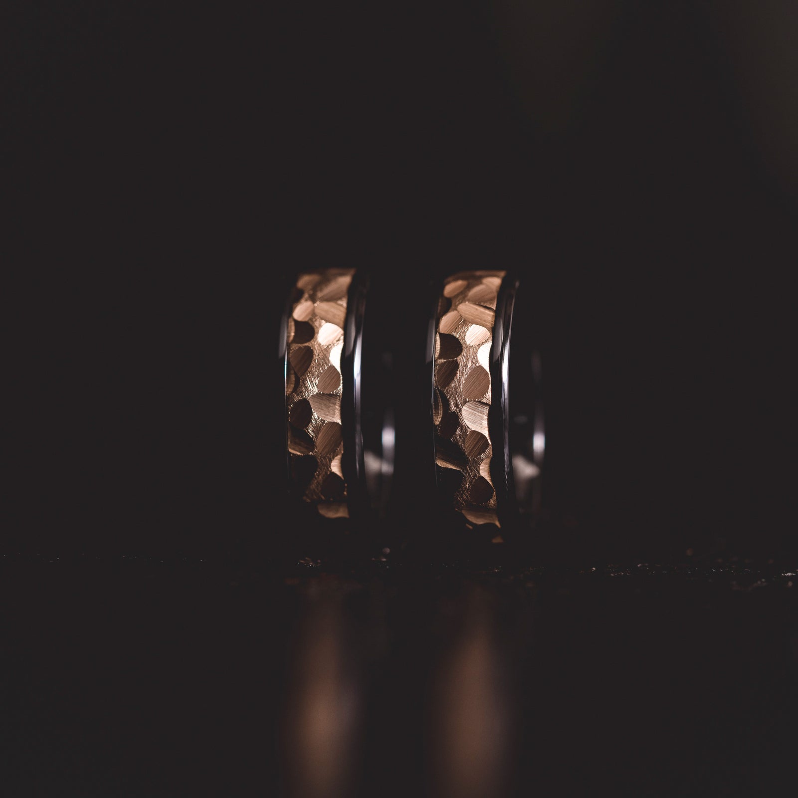 "Hades" Black Zirconium x Yellow Gold Tungsten- 8mm