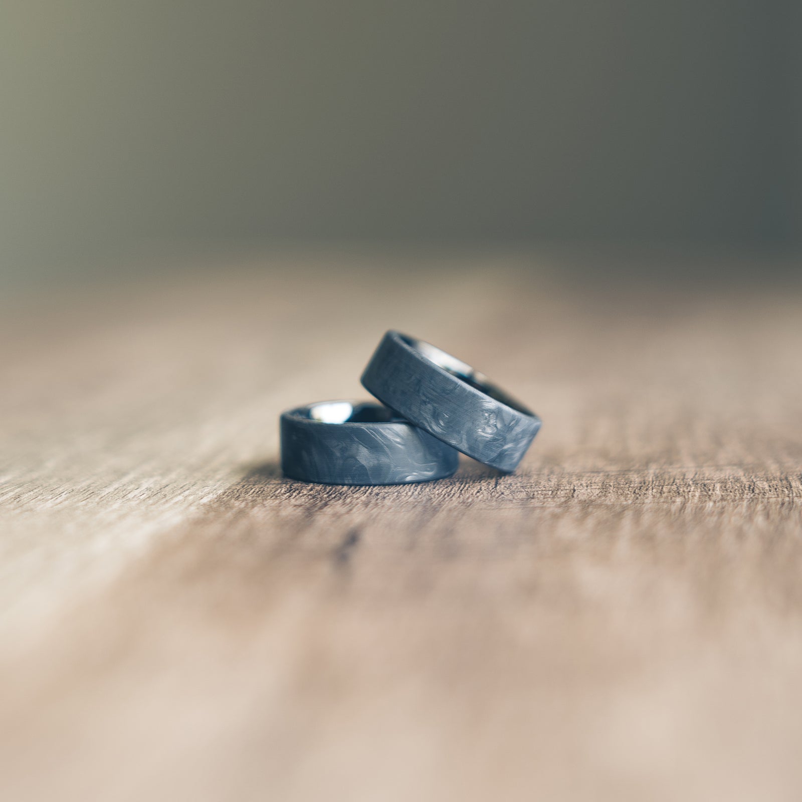 "Athena" Forged Carbon Fiber/Black Tungsten Ring