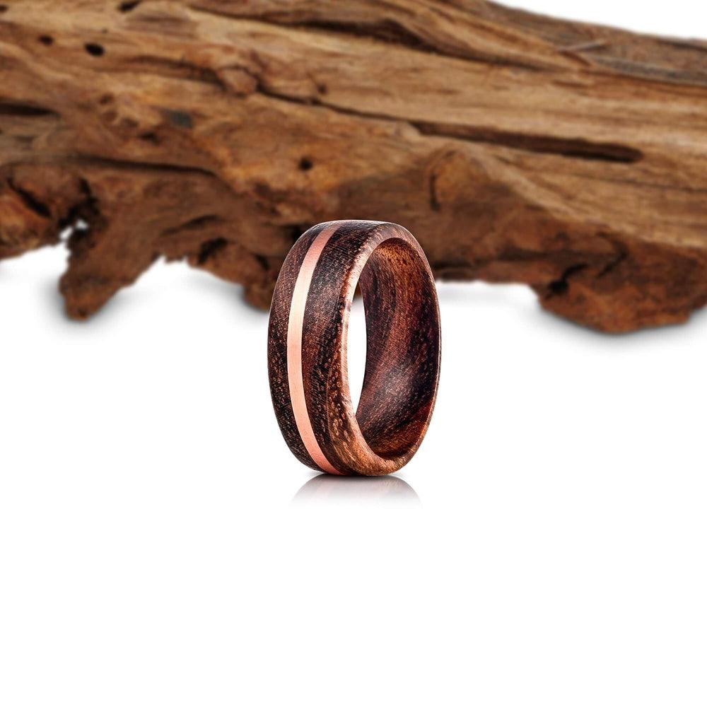 "Circe" Koa X Copper Ring-Rings By Lux