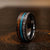 "Dionysus" Whisky Barrel x Turquoise x Naturally Shed Antler Gunmetal Tungsten Ring- Flat-Rings By Lux