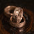 Hammered "Poseidon" Rose Gold Steel Ring- Full Polish