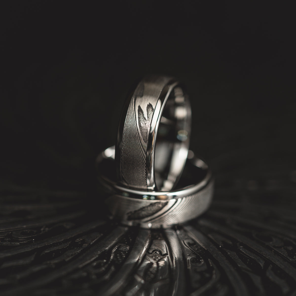 "Poseidon"  Steel/Tungsten Ring