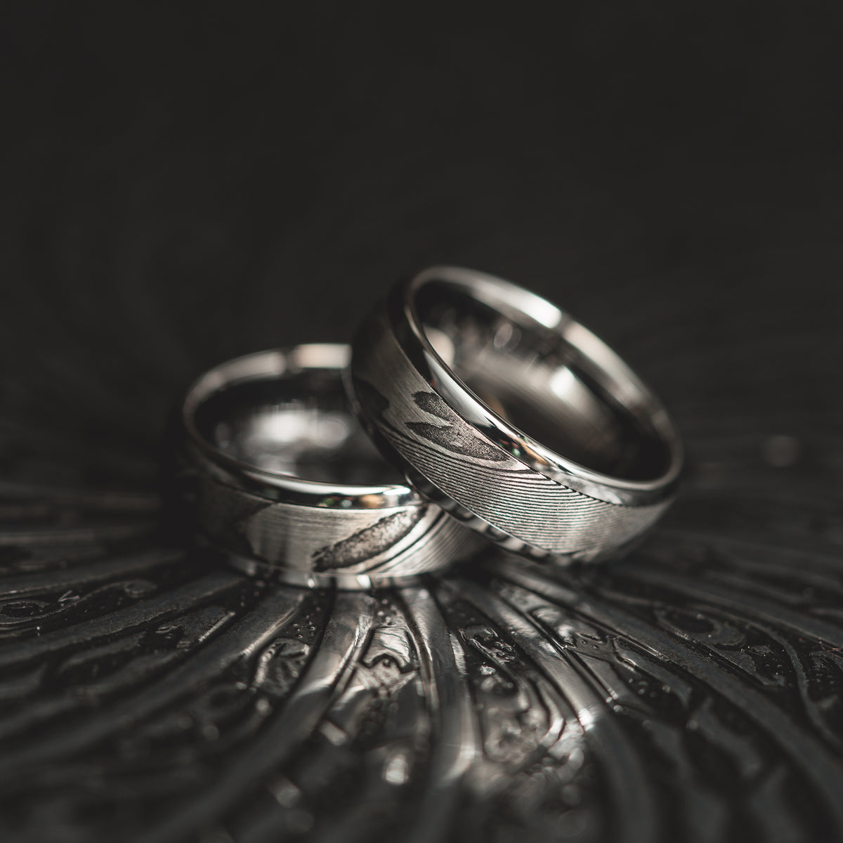 "Poseidon"  Steel/Tungsten Ring