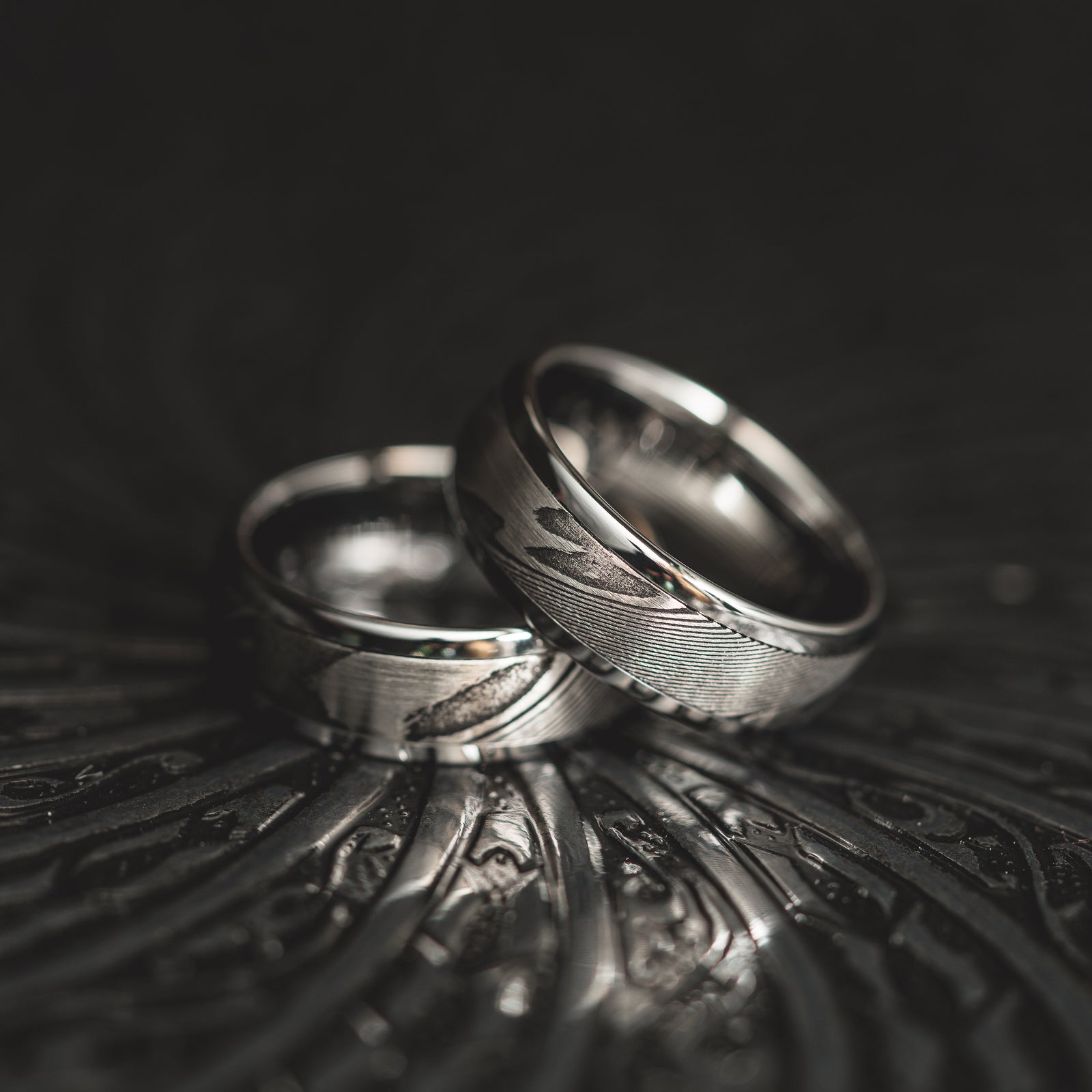 "Poseidon"  Steel/Tungsten Ring