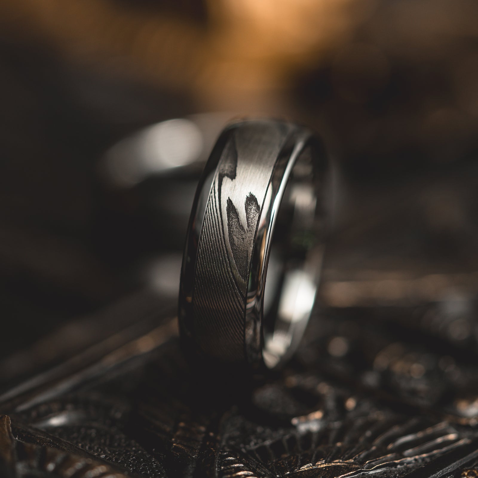"Poseidon"  Steel/Tungsten Ring