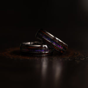 "Celestial Serpent" Domed Nebula x Snakewood Ring- 8mm