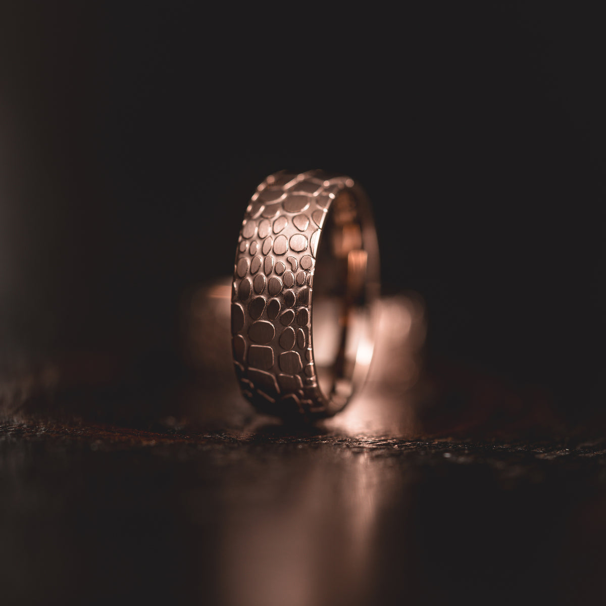 "Quantum Forge" Rose Gold Superconductor Ring- Steel with 18k Plate - 8mm