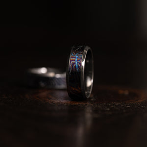 "Eclipse Mokume"  Titanium Mokume x Black Zirconium