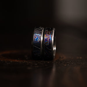 "Eclipse Mokume"  Titanium Mokume x Black Zirconium