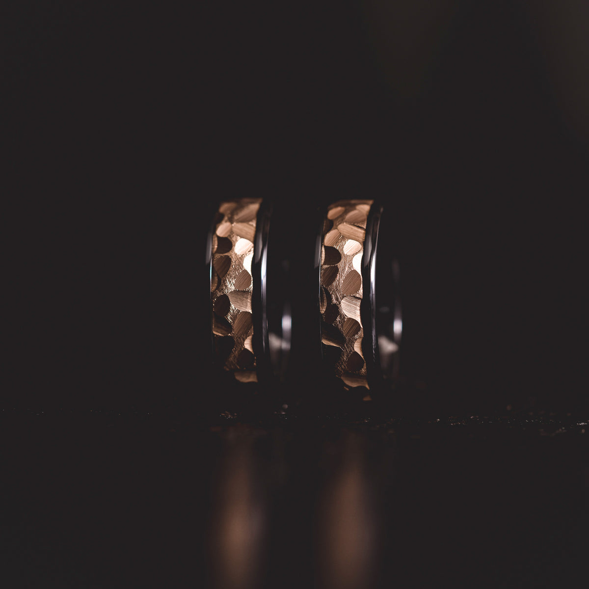 "Hades" Black Zirconium x Yellow Gold Tungsten- 8mm