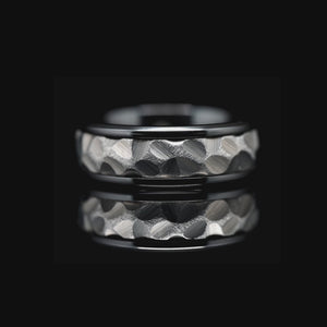 "Hades" Black Zirconium x Silver Tungsten- 8mm
