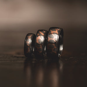 "Eclipse" Black Zirconium ring with Super Conductor Inlay- 6mm/8mm/10mm