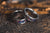 "Zeus" Hammered Tungsten Carbide Ring- Meteorite and Opal- Silver- 6mm/8mm