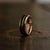 "Dionysus"  Ancient Bog Oak Double Barrel Rose Gold Tungsten Ring