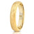 "Zeus" Womens Hammered Tungsten Carbide Ring- Yellow Gold Plate- 4mm-Rings By Lux