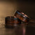 "Dionysus"  Hawaiian Koa Wood x  Abalone x Guitar String Ring- Smoked Rose Gold Tungsten