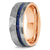 "Zeus" Hammered Tungsten Carbide Ring- Silver w/ Galaxy Opal Strip- 8mm