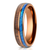 "Dionysis" Womens Tungsten Carbide Ring- Smoked Rose Gold X Blue Opal- 5mm