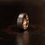 "Apollo" Tungsten Carbide Ring- White Gold w/ Rose Gold Strip- 8mm-Rings By Lux