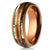 "Dionysus" Whisky Barrel x Double Abalone Shell Rose Gold Tungsten Ring-Rings By Lux