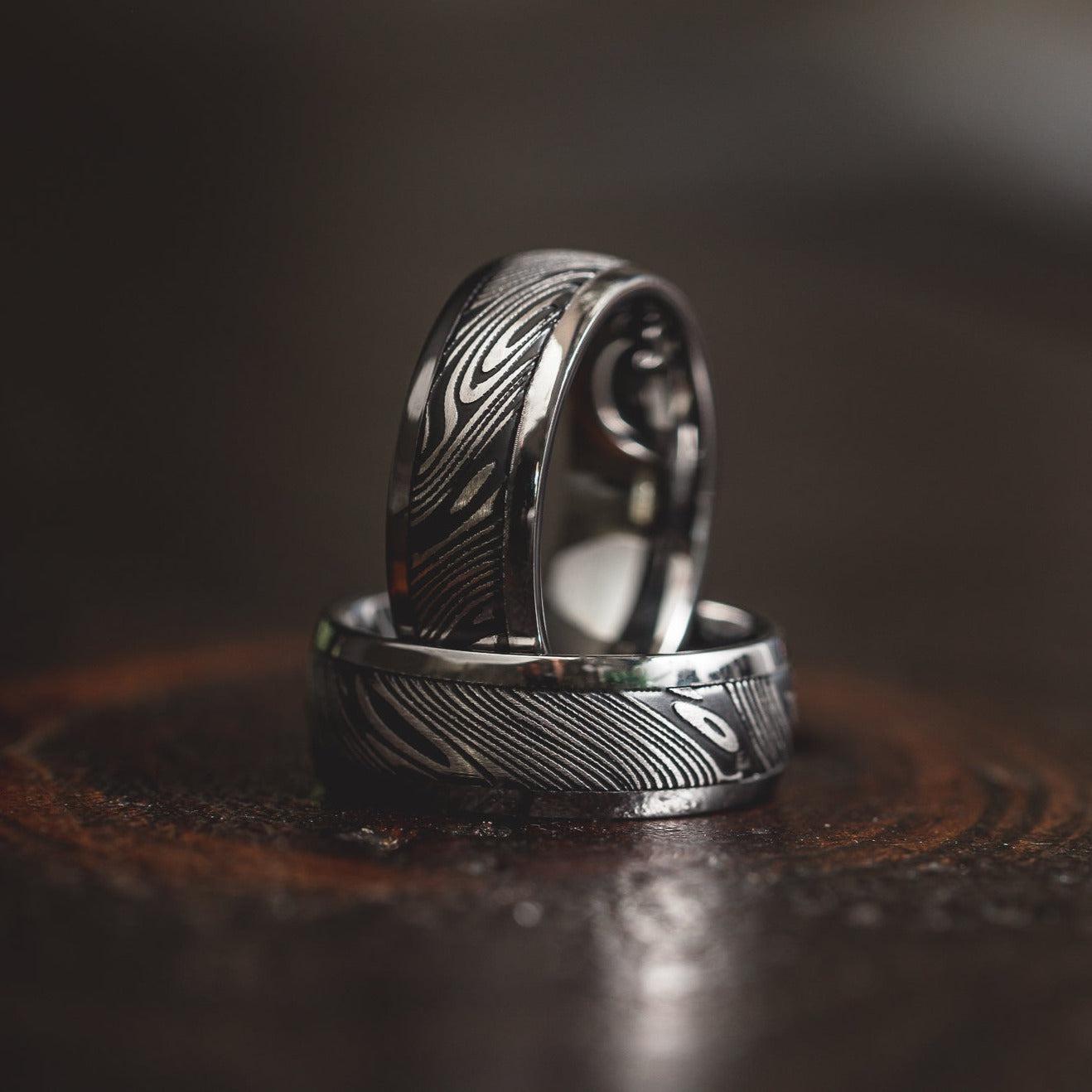 "Poseidon"  Steel/Tungsten Ring