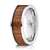 "Apollo" Silver Tungsten Sapele Wood Inlay Ring-Rings By Lux