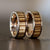 "Apollo" Rose Gold Zebrawood Inlay Ring-Rings By Lux