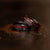 "Zeus" Hammered Tungsten Carbide Ring- Black w/ Red Opal Strip- 8mm-Rings By Lux