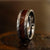 "Zeus" Hammered Tungsten Carbide Ring- Silver with Desert Ironwood-Rings By Lux