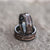 "Perseus" Black/Rose Hammered Tungsten Carbide Ring- Dinosaur Bones and Meteorite- 6mm/8mm