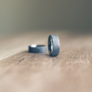 "Athena"  Forged Carbon Fiber/Black Tungsten Ring