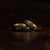 "Dionysus" Sandblasted Tungsten Carbide Ring- Black w/Gold Leaf & Meteorite- 8mm