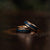 "Dionysus" Black x Blue Opal Rose Gold Tungsten Ring-Rings By Lux