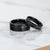 "Zeus" Hammered Tungsten Carbide Ring- Womens Black w/ Meteorite- 5mm