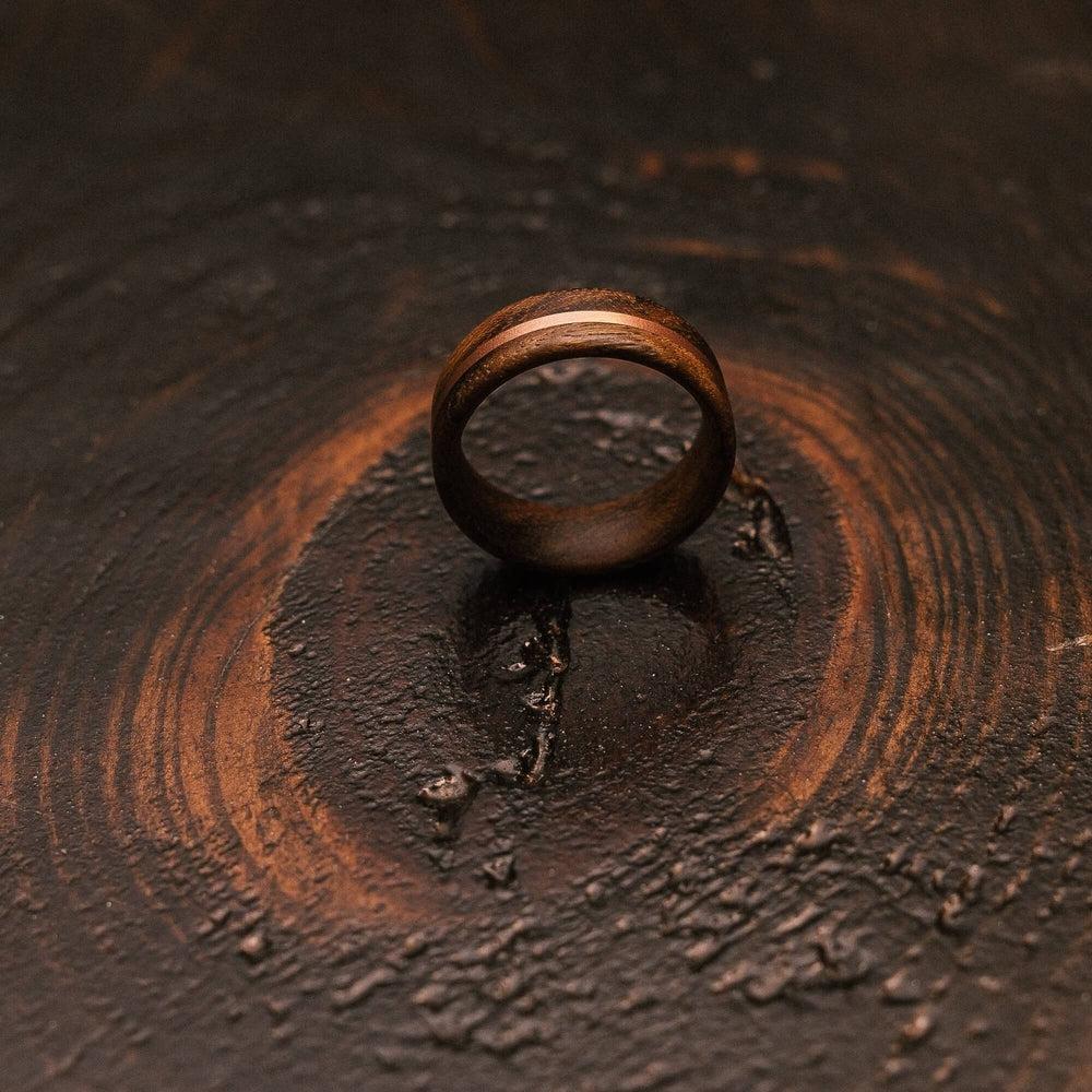 "Circe" Koa X Copper Ring-Rings By Lux