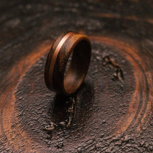 "Circe" Koa X Copper Ring-Rings By Lux