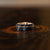 "Zeus" Hammered Tungsten Carbide Ring- Black w/ Rose Gold Strip- 8mm-Rings By Lux