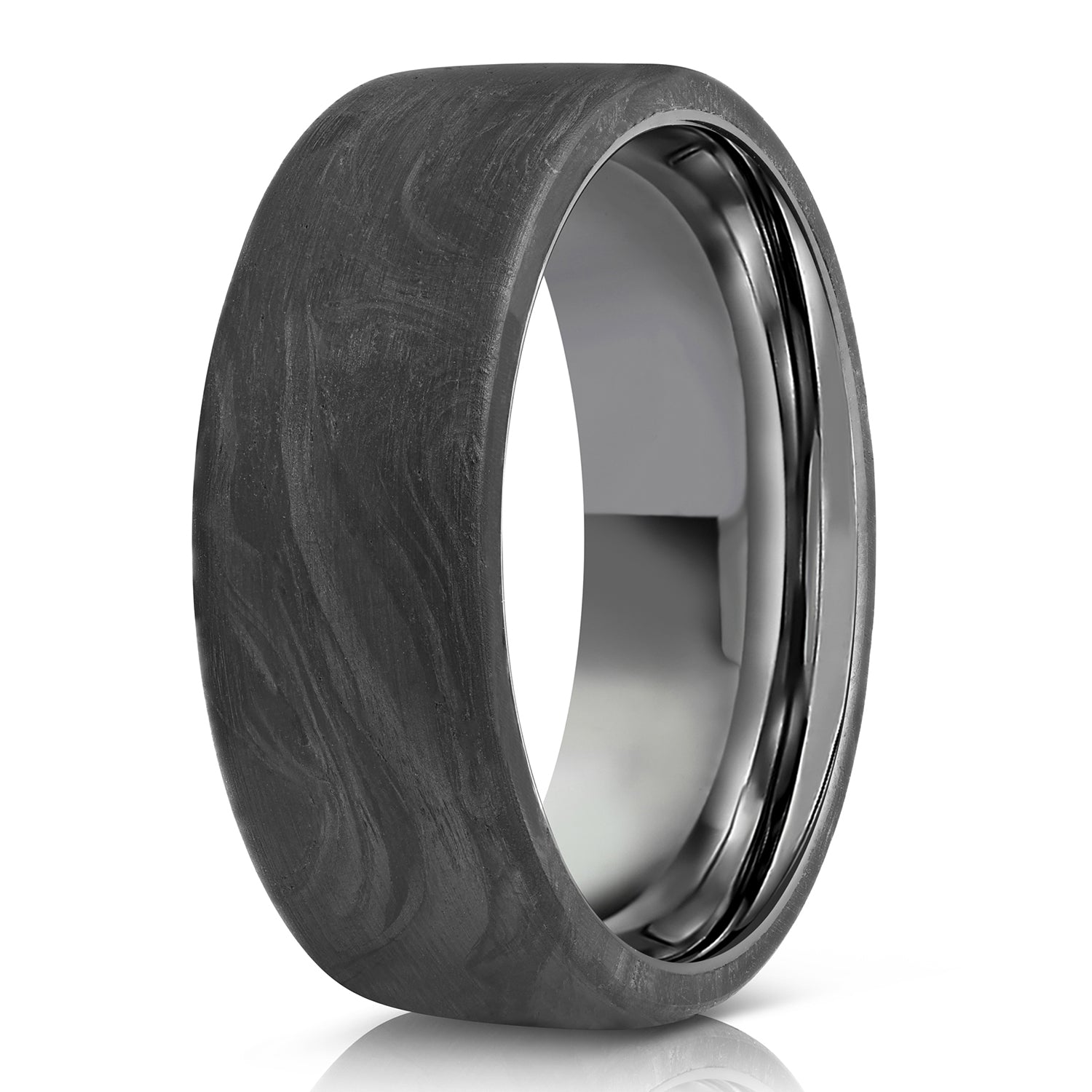 Titanium Graphite Ring Forged Carbon Fiber Rings- Wedding Bands by Rings by Lux - RBL