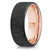 "Athena"  Forged Carbon Fiber/Rose Gold Tungsten Ring